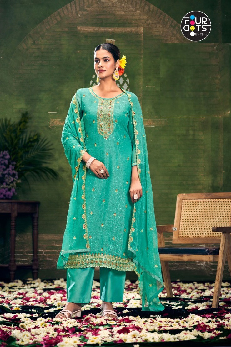 Four Dots Chhaava Silk Designer Dress Material Collection