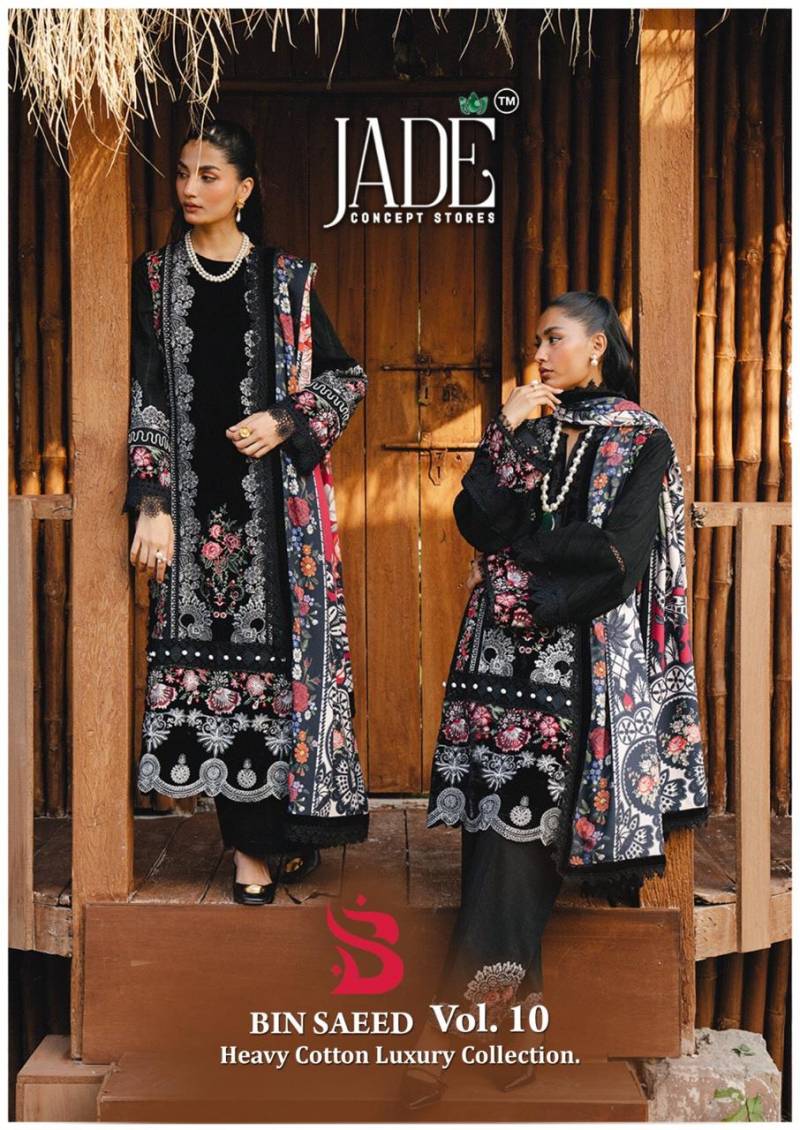 Jade Bin Saeed Vol 10 Heavy Cotton Dress Material Collection