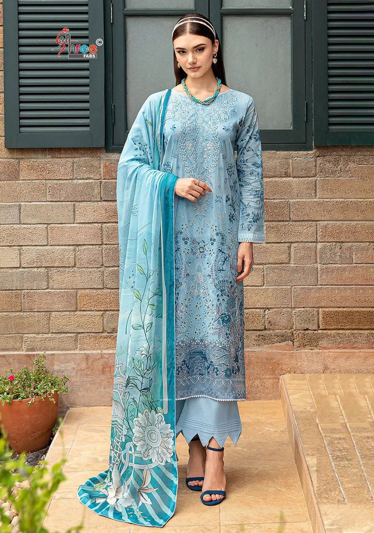 Shree Chevron Premium Collection Vol 9 Pakistani Suits Chiffon Dupatta