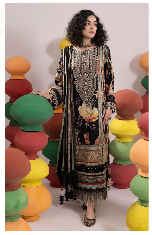 Alzohaib Az 1115 To 1128 Pakistani Suits Chiffon Dupatta