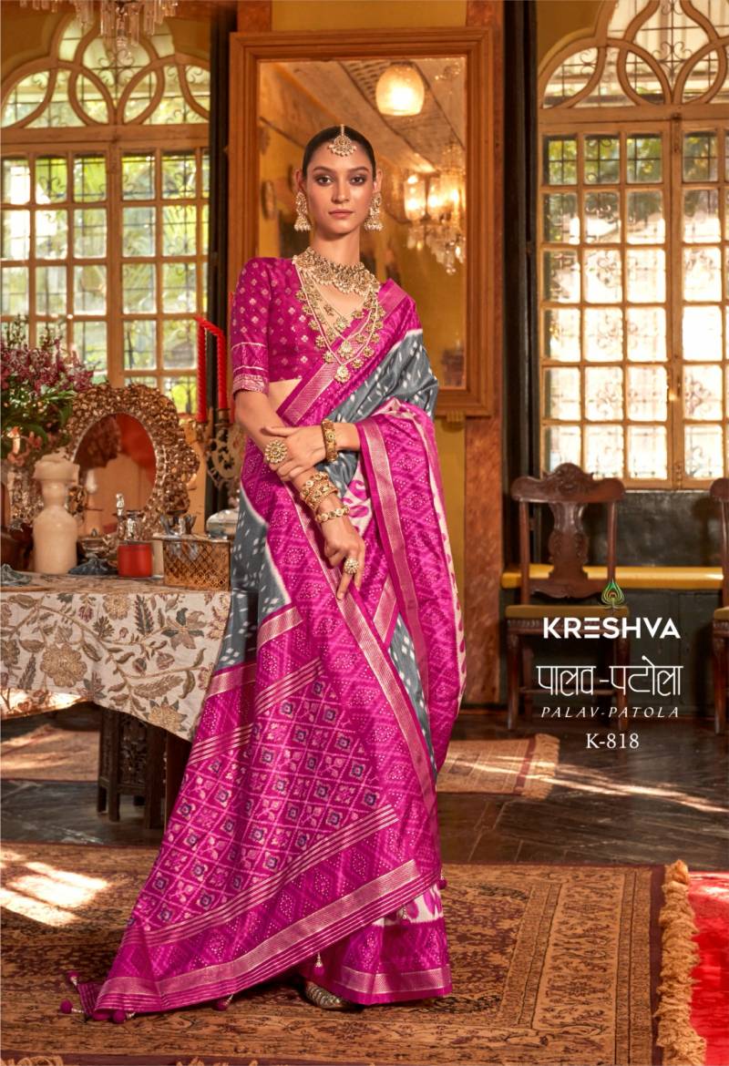 Kreshva Palav Patola Pv Printed Silk Saree Collection