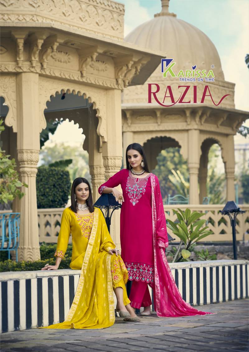 Karissa Razia Viscose Kurti Bottom With Dupatta