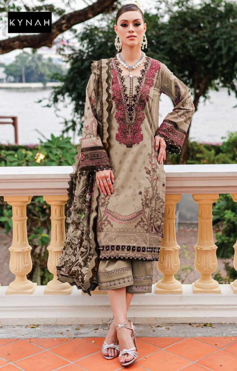 Kynah 2166 Pakistani Salwar Suits Cotton Dupatta Collection