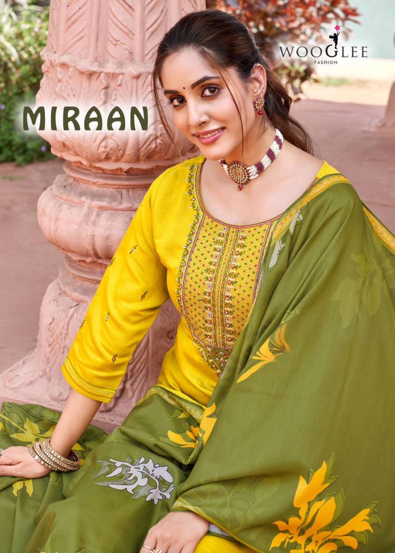 Wooglee Miraan Printed Kurti Bottom With Dupatta Collection