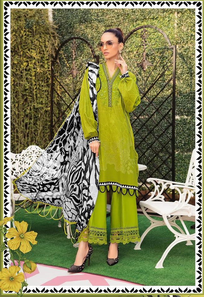 Alzohaib Az 1100 A To D Pakistani Suits Chiffon Dupatta