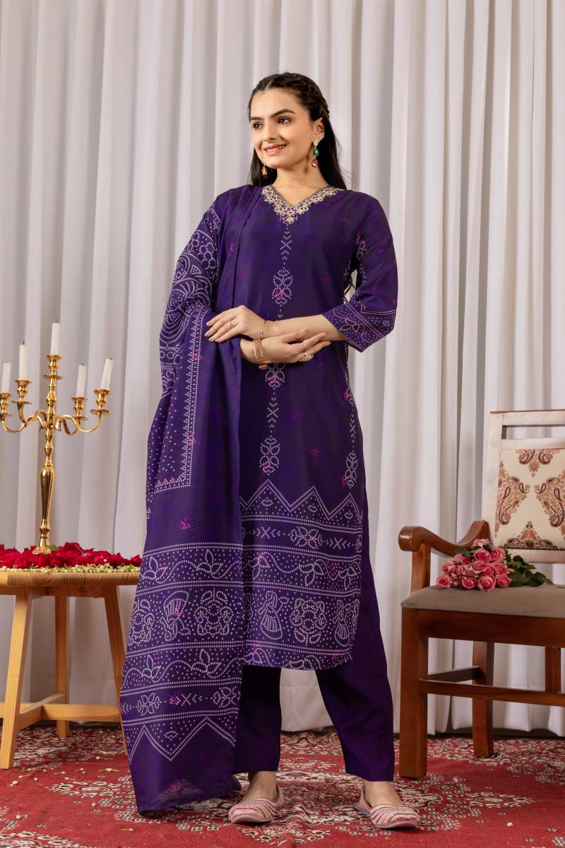 Dt Muslin Silk Kurti Bottom With Dupatta Collection