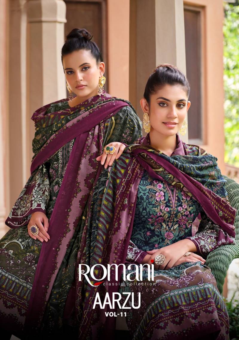 Romani Aarzu Vol 11 Cotton Printed Dress Material Collection