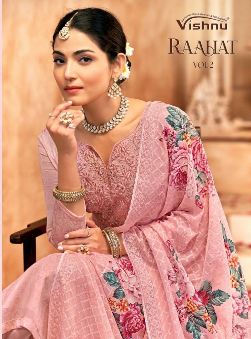Vishnu Raahat Vol 2 Georgette Designer Dress Material Collection