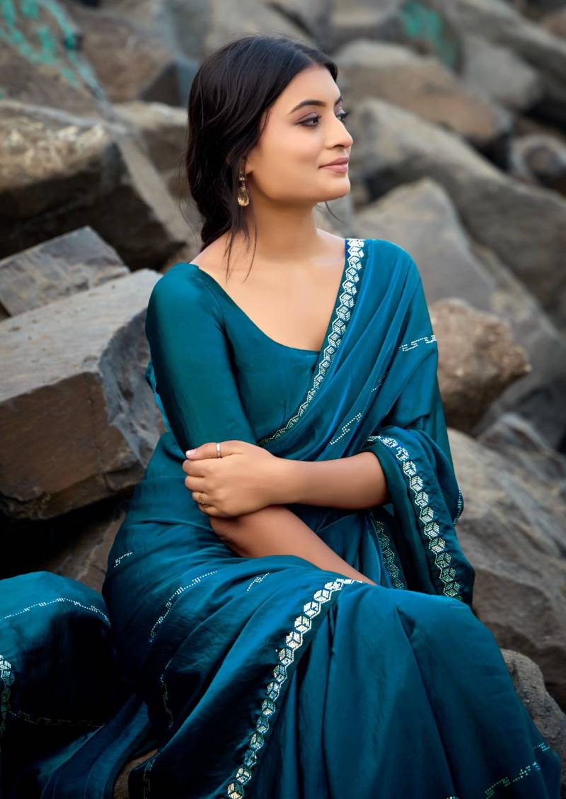 Kashvi Silver Stone Vol 8 Designer Jharkan Work Saree