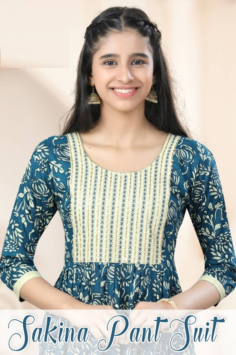 Sakina Pant Suit 8738 Printed Kurti Bottom With Dupatta