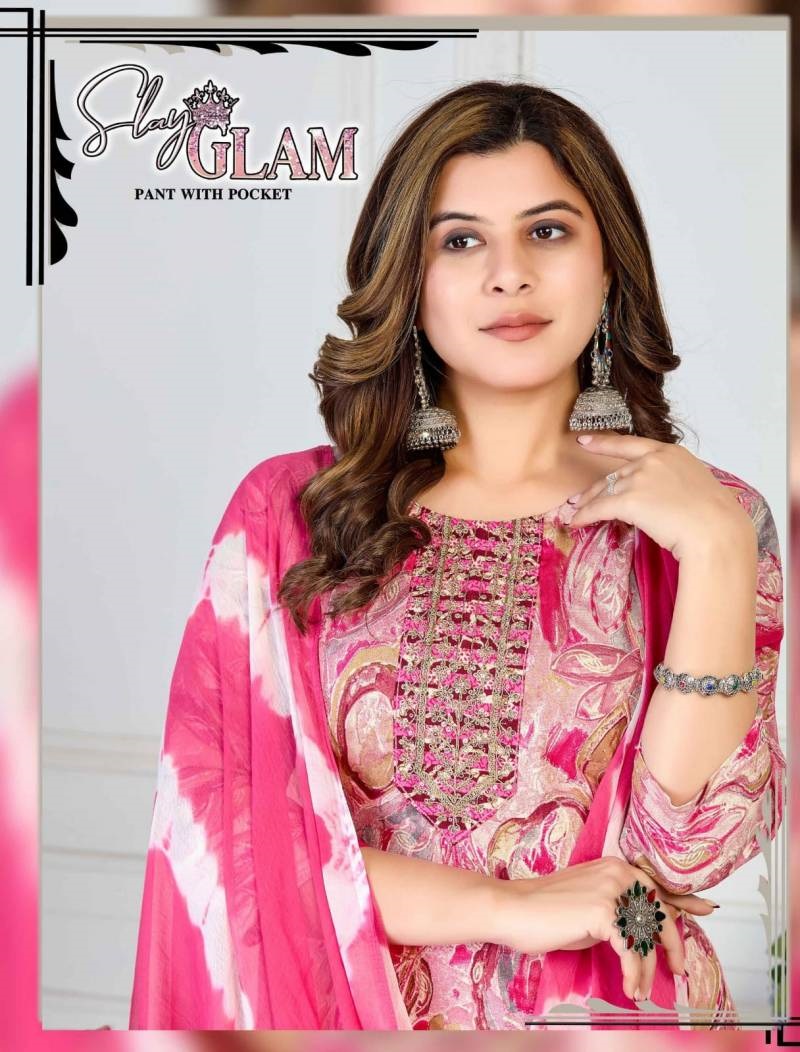 Beauty Stay Glam Foil Printed Kurti Bottom With Dupatta Collection