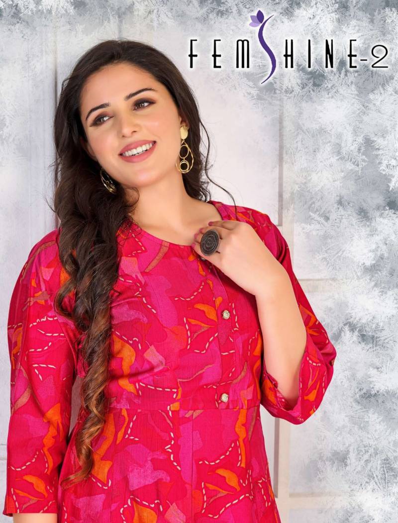 Beauty Queen Femshine 2 Regular Wear Printed Kurtis Collection