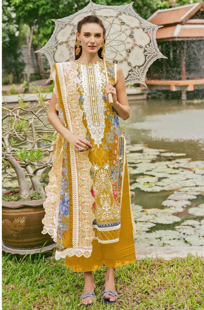 Shraddha Needle Wonder Vol 3 Pakistani Suit Chiffon Dupatta