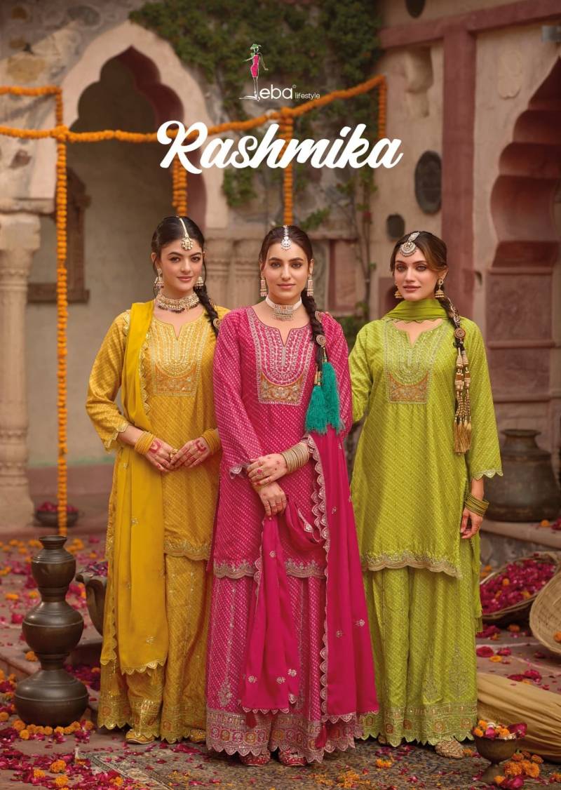 Eba Rashmika Chinon Designer Ready Made Suits Collection