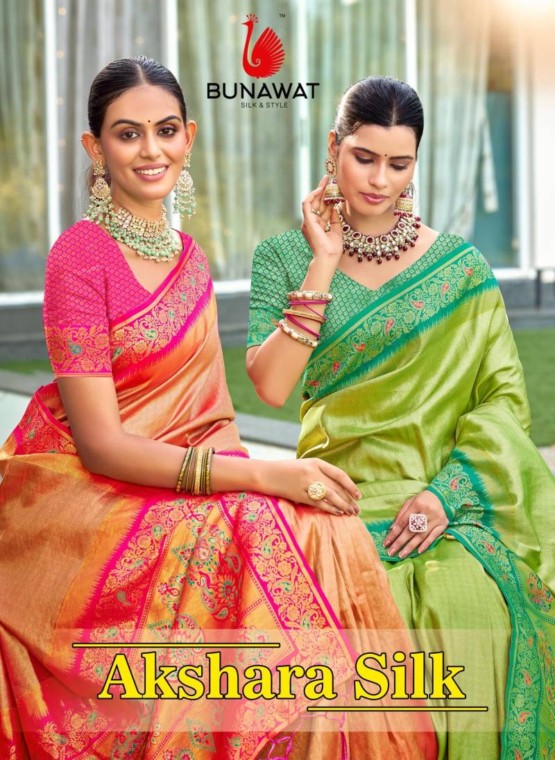 Bunawat Akshara Wedding Wear Designer Silk Saree Collection