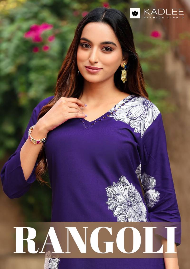 Kadlee Rangoli Printed Kurti With Bottom Collection