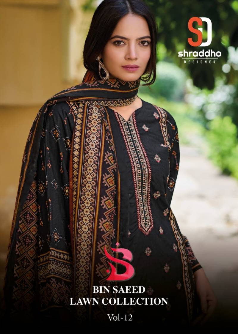 Shraddha Bin Saeed Lawn Collection Vol 12 Designer Pakistani Suit