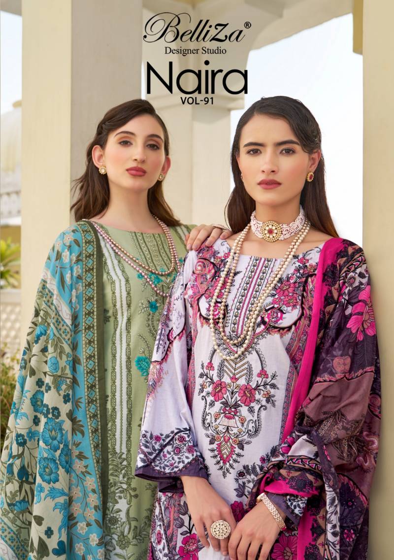 Belliza Naira Vol 91 Cotton Printed Dress Material Collection