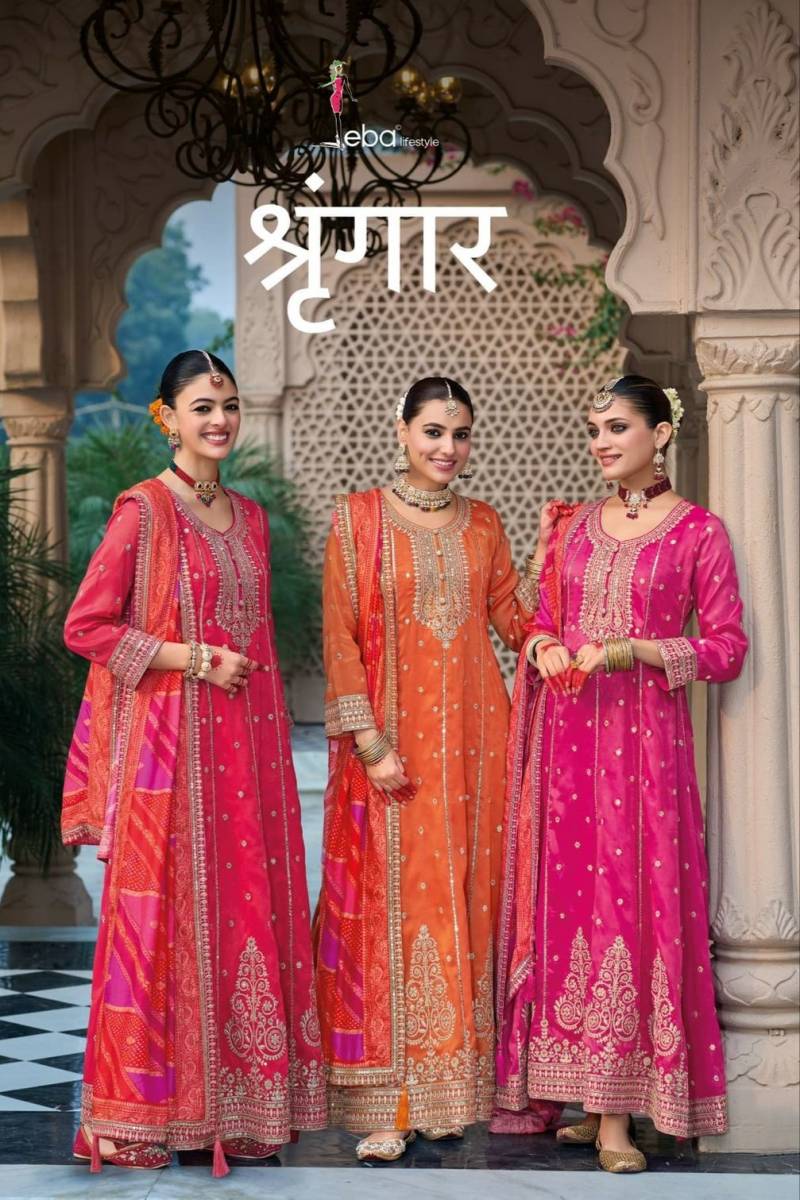 Eba Shringar Shimmer Embroidered Readymade Gown Collection