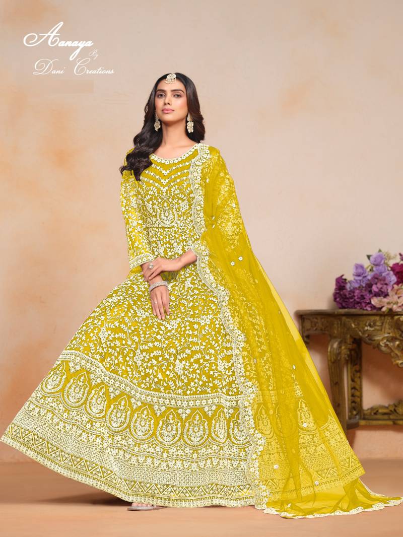 Aanaya Vol 201 Net Embroidery Designer Salwar Suits Collection