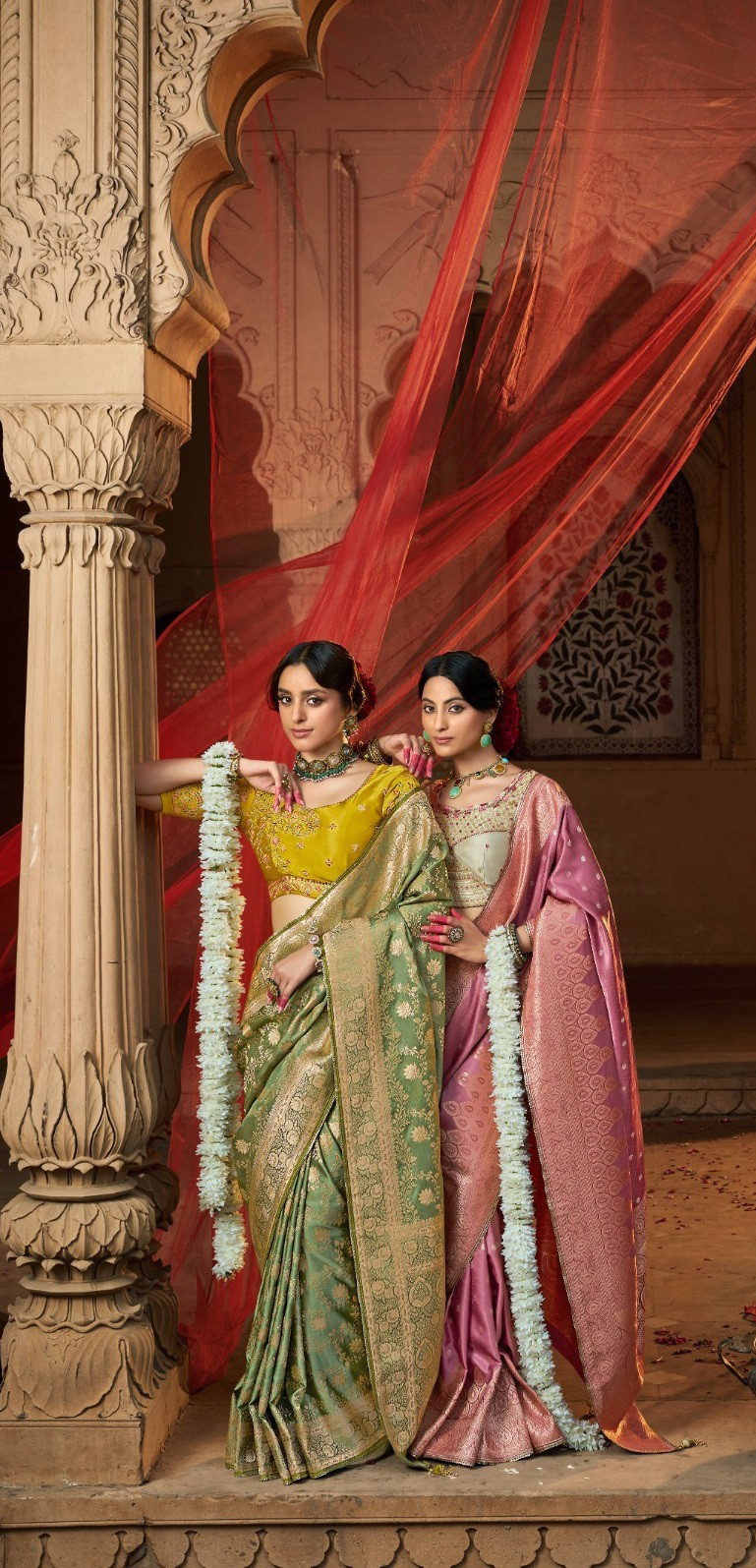Kira Kaya Satin Based Wedding Designer Saree Collection