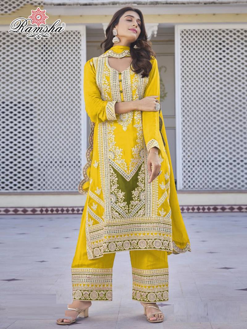 Ramsha R 1264 Nx Chinon Designer Ready Made Suits Collection