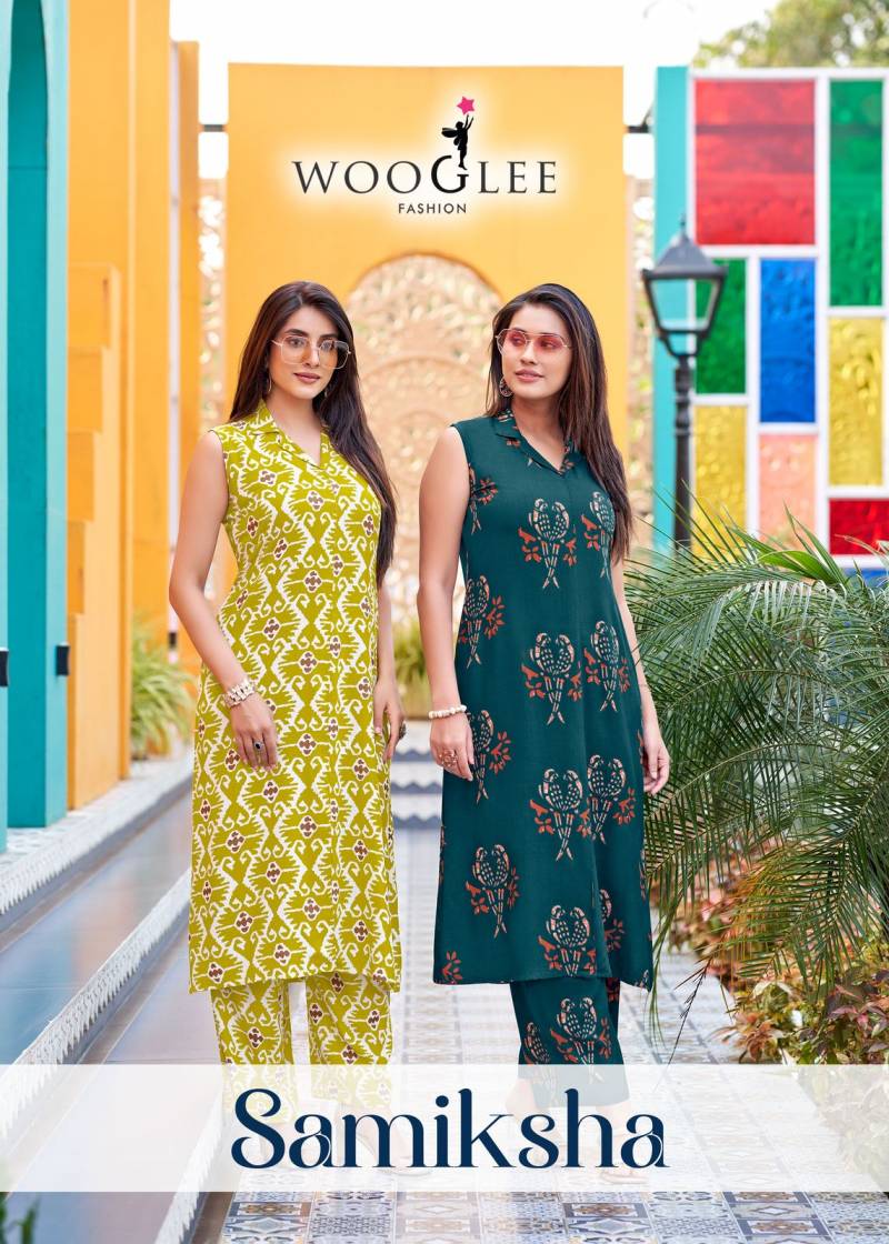 Wooglee Samiksha Printed Kurti With Bottom Collection