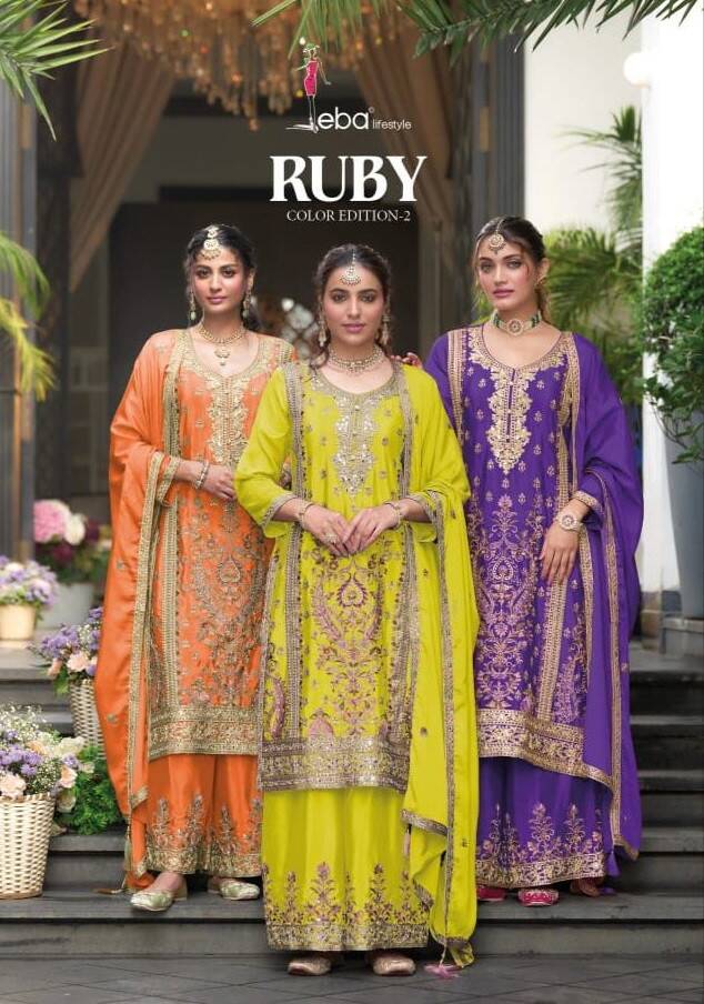 Eba Ruby Colour Edition 2 Designer Ready Made Suits Collection