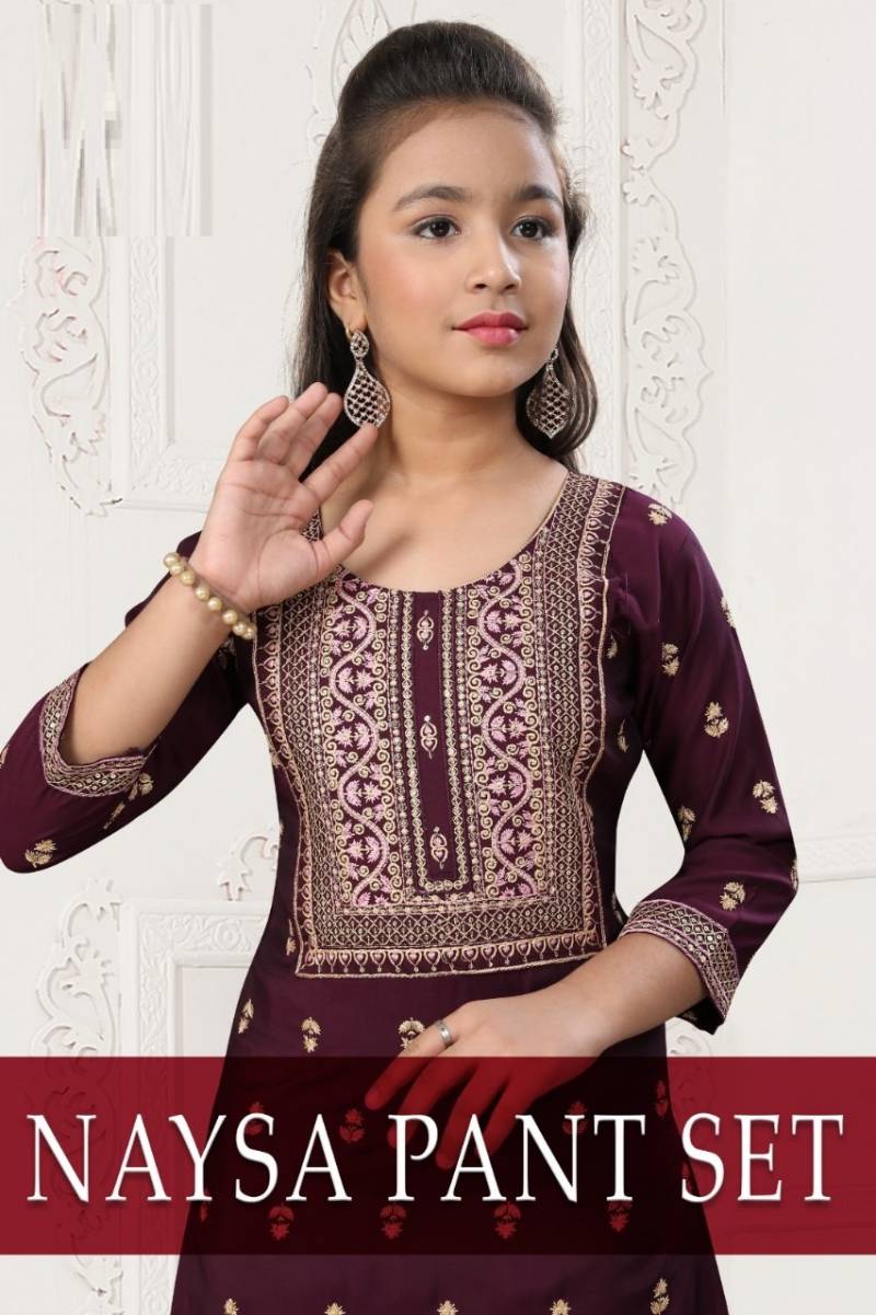 Naysa Pant Set 8867 Silk Kids Wear Dress Collection