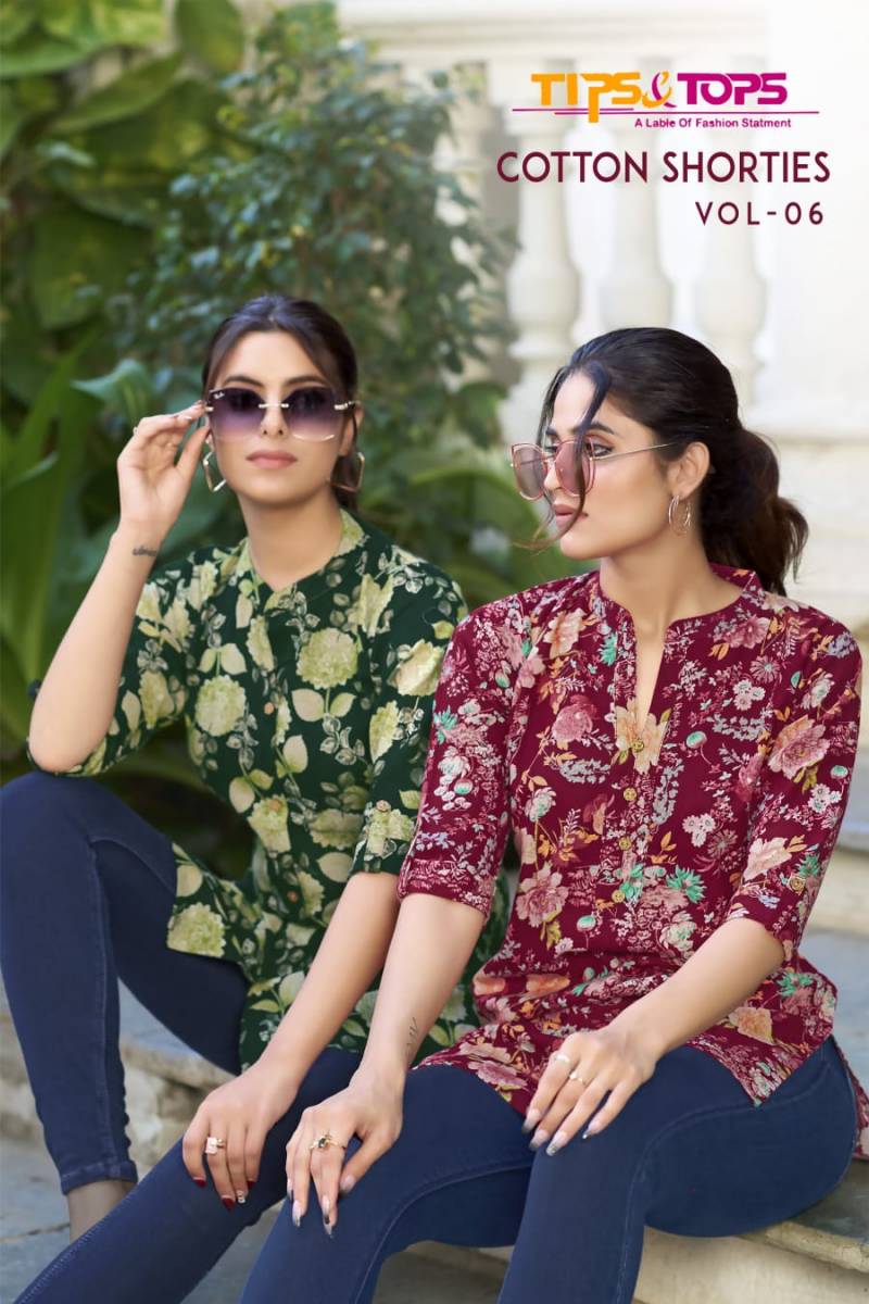 Tips And Tops Cotton Shorties Vol 6 Printed Top Collection