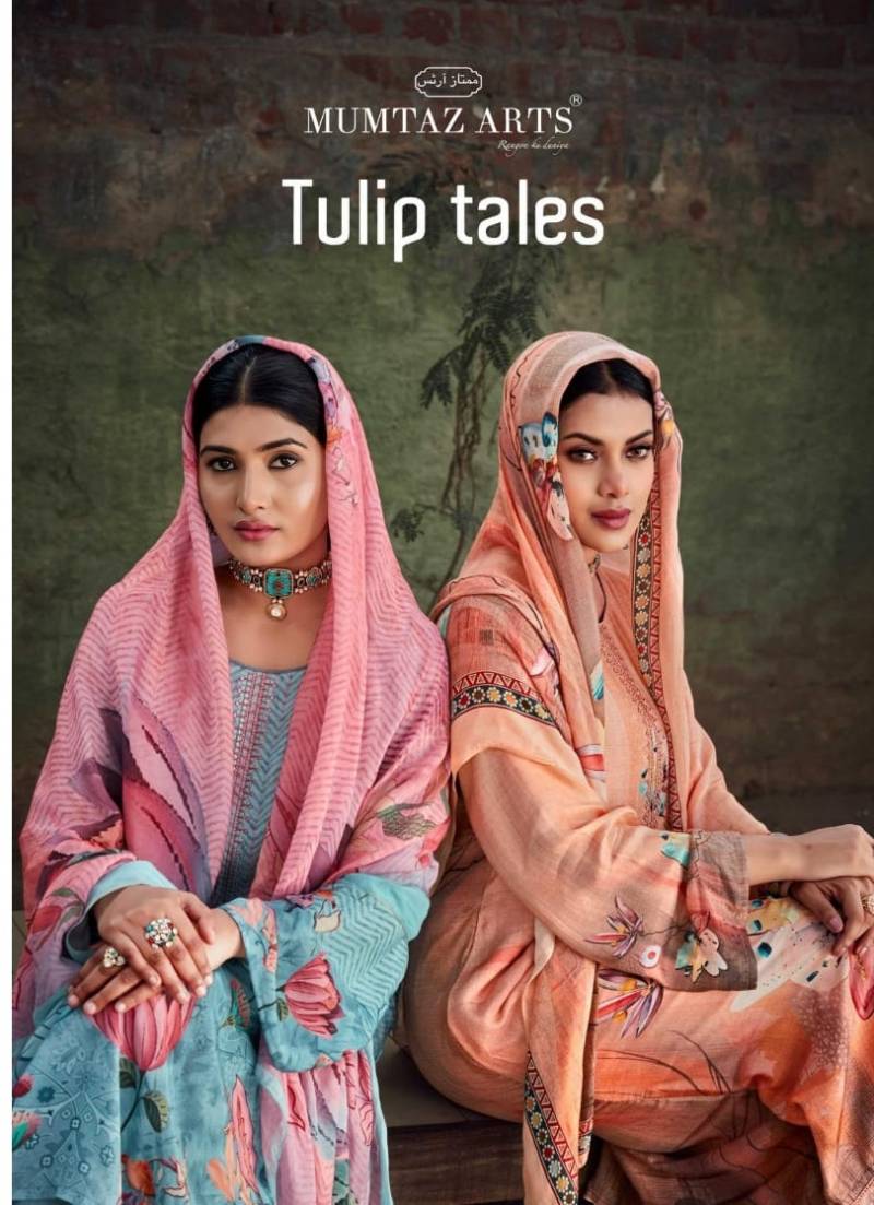 Mumtaz Tulip Tales Digital Printed Dress Material Collection