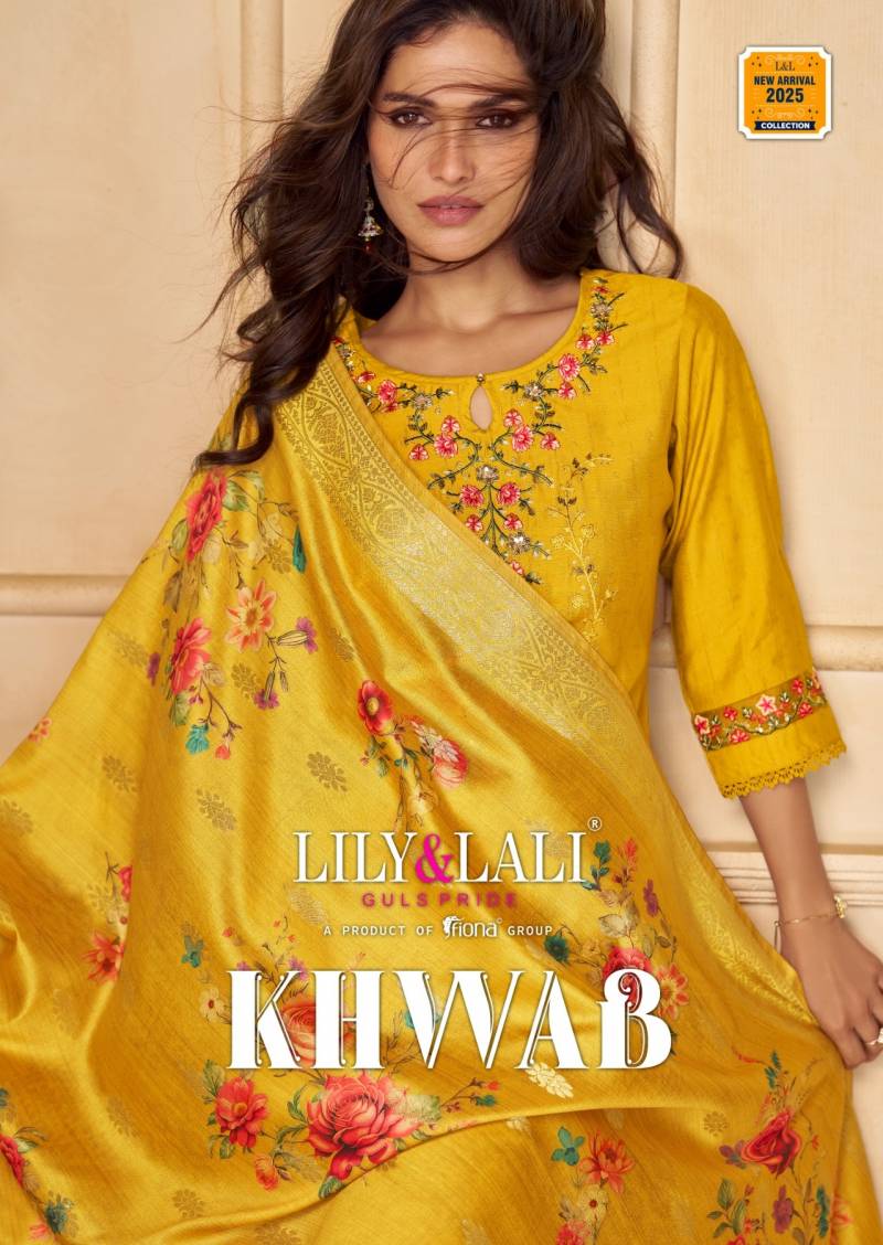 Lily And Lali Khwab Viscose Designer Kurti Bottom With Dupatta