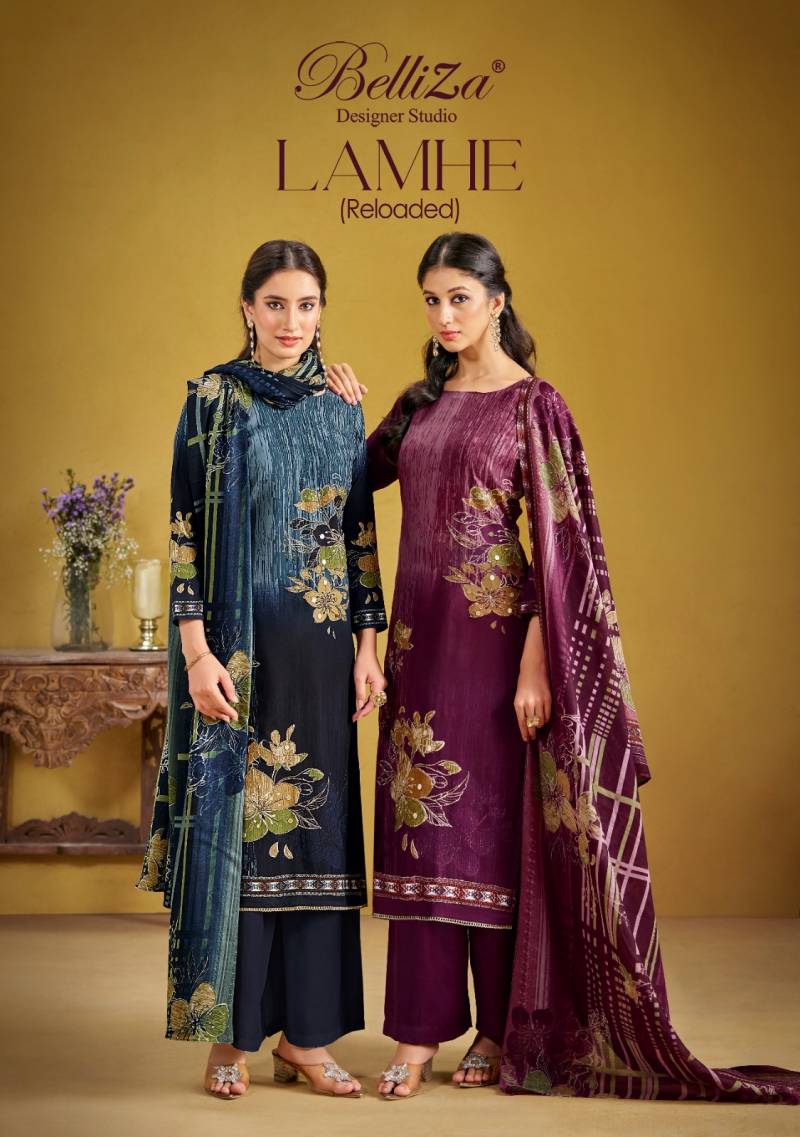 Belliza Lamhe Designer Printed Dress Material Collection