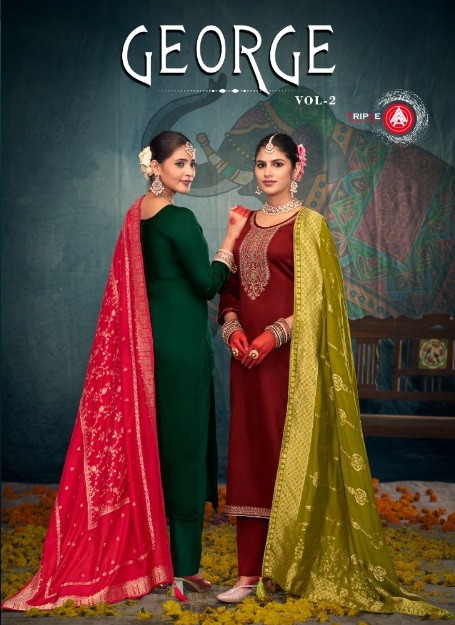Triple Aaa George Vol 2 Silk Designer Salwar Suits Collection