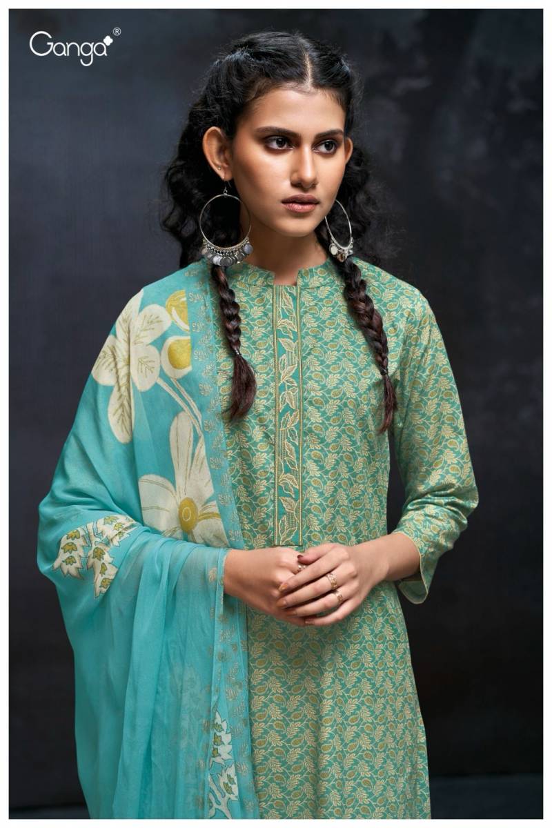 Ganga Aeisha Cotton Printed Salwar Suits Collection