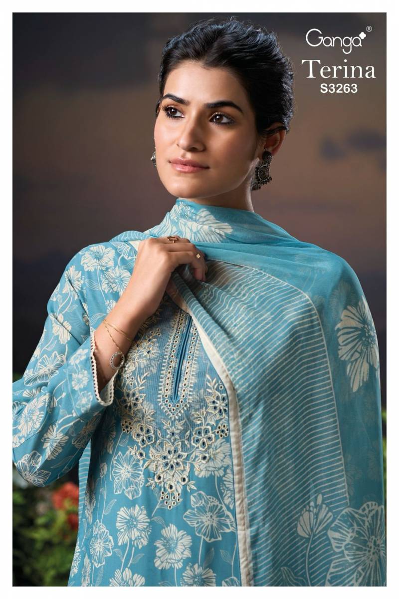 Ganga Terina Viscose Designer Printed Salwar Suits Collection