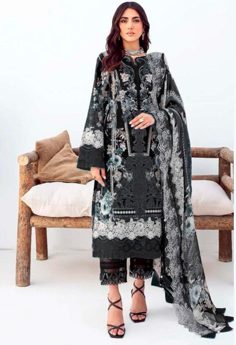 Taj 580 And 581 Pakistani Salwar Suits Chiffon Dupatta