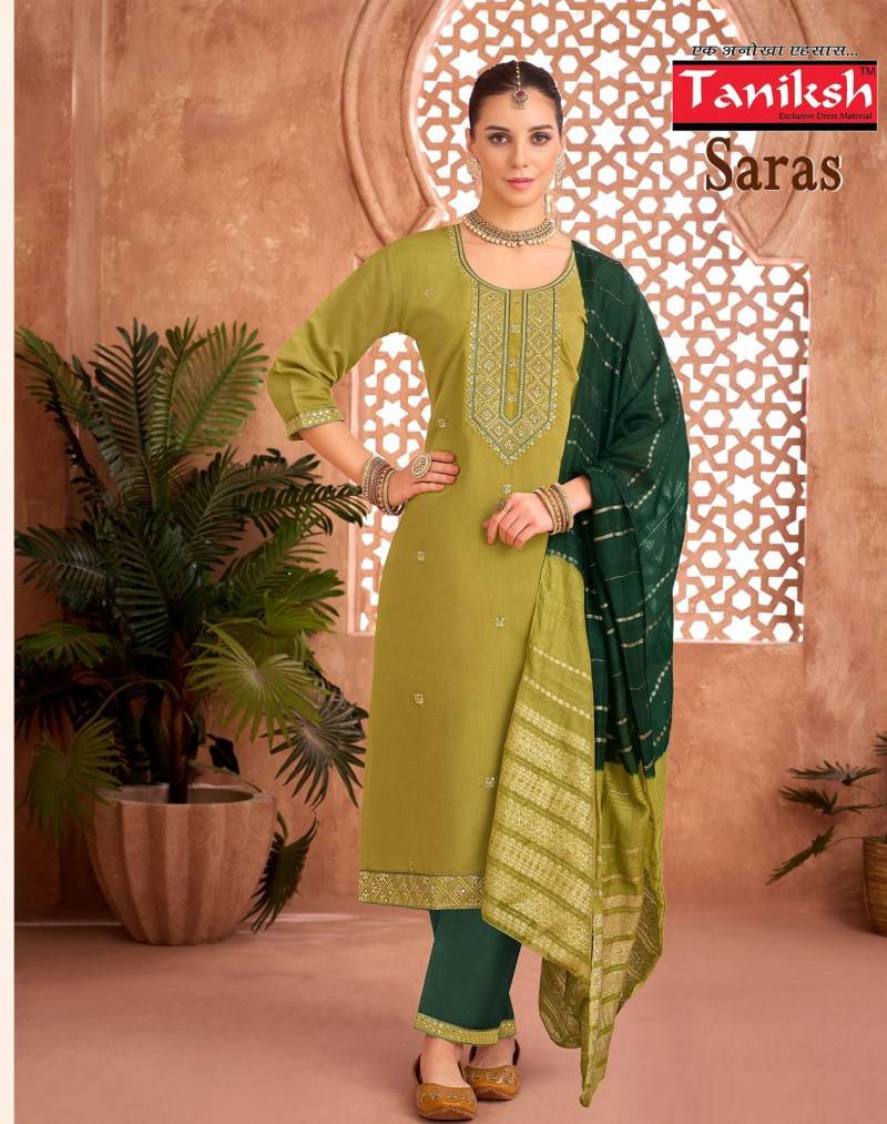 Taniksh Saras Vol 1 Designer Kurti Bottom With Dupatta Collection