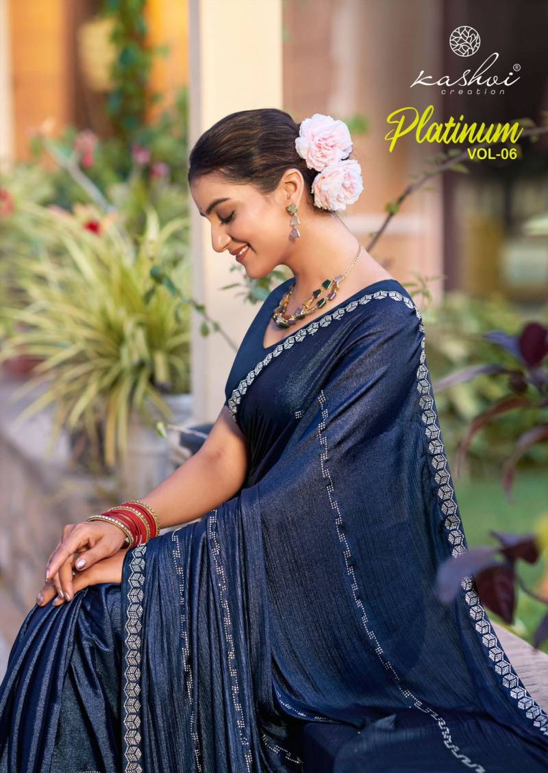 Kashvi Platinum Vol 6 Soft Silk Swarovski Work Saree Collection