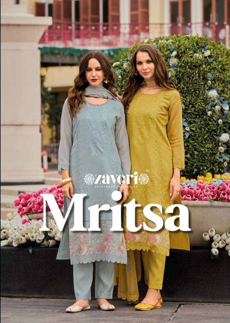 Zaveri Mritsa Embroidered Ready Made Salwar Suits Collection