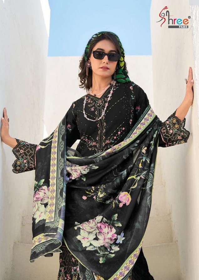 Shree Tasrif Premium Lawn Vol 1 Chiffon Dupatta Pakistani Suit