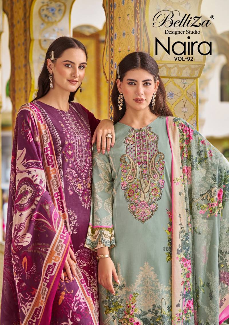 Belliza Naira Vol 92 Embroidered Dress Material Collection