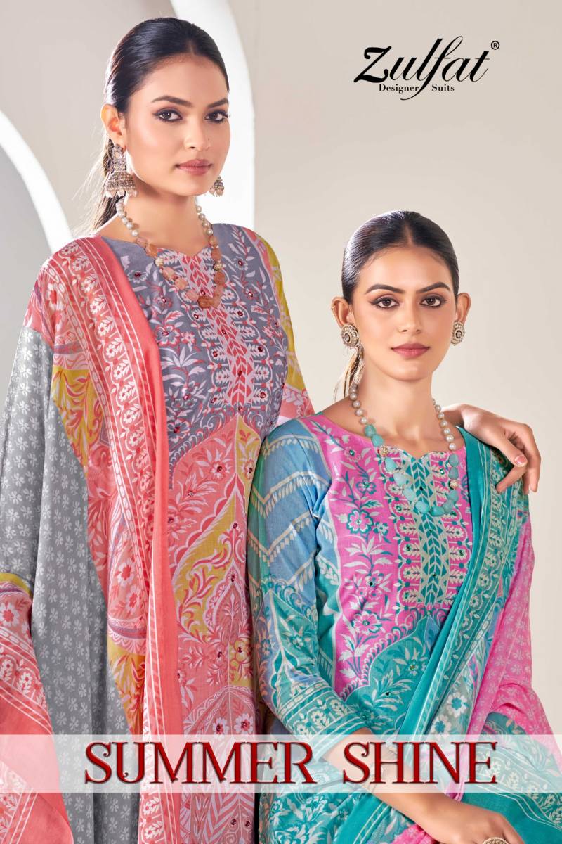 Zulfat Summer Shine Cotton Dress Material Collection
