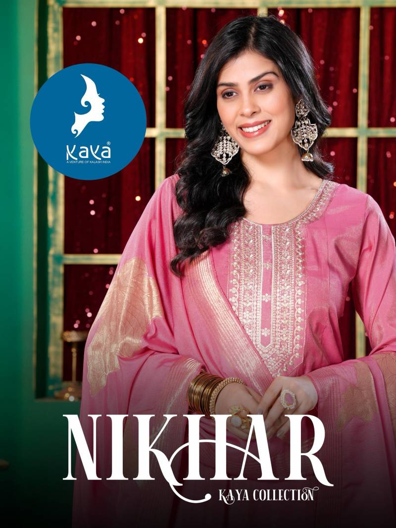 Kaya Nikhar Roman Anarkali Kurti Bottom With Dupatta Collection