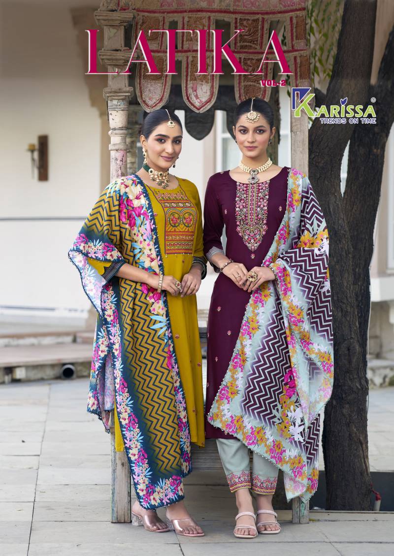 Karissa Latika Vol 2 Designer Kurti Pant With Dupatta Collection
