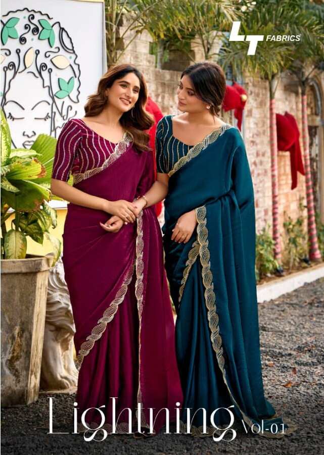 Kashvi Lightning Vol 1 Malai Silk Designer Saree Collection