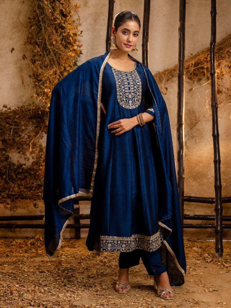 Vredevogel Vibha Vichitra Designer Kurti Bottom With Dupatta