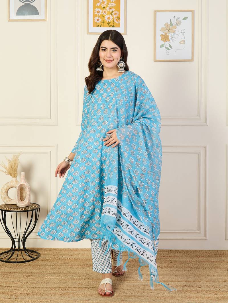 Dhruvi 257 Casual Wear Printed Kurti Bottom With Dupatta