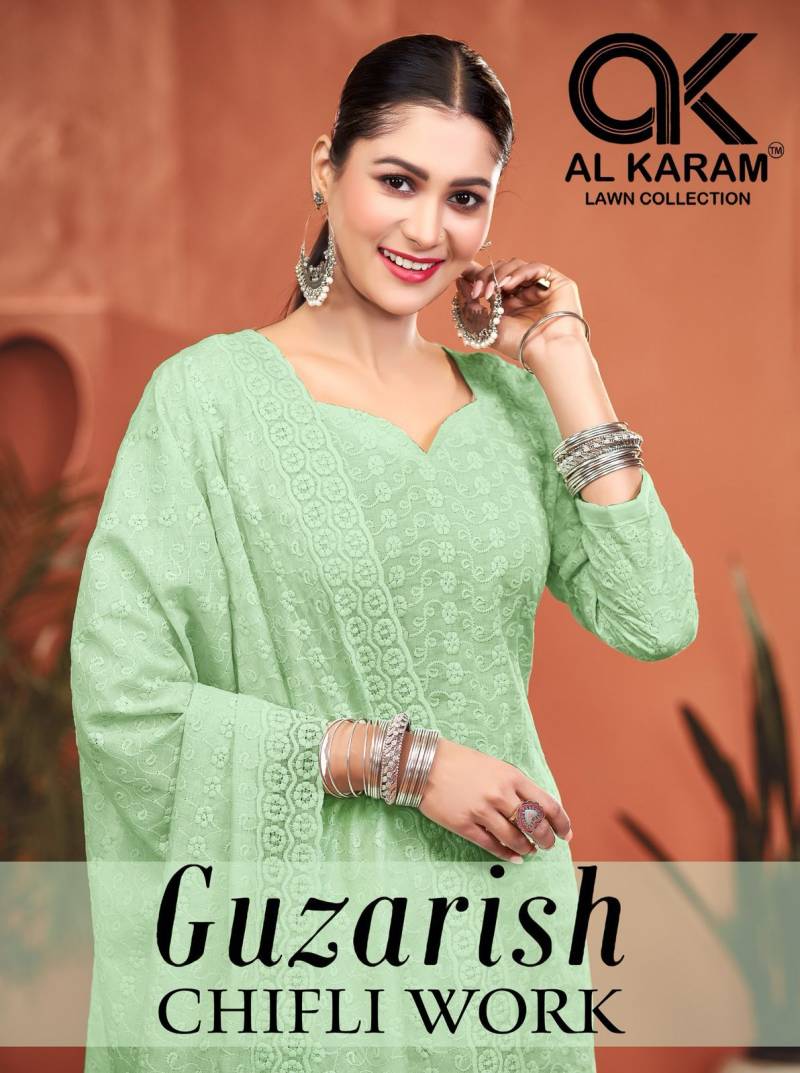 Al Karam Guzarish Chifli Work Dress Material Collection