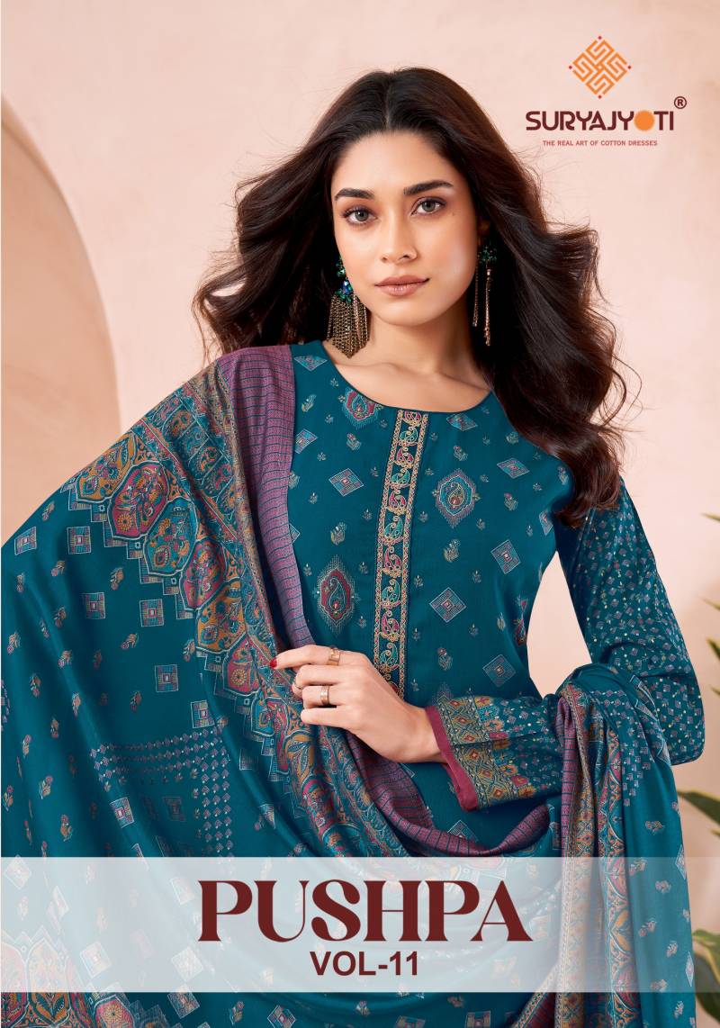 SuryaJyoti Pushpa Vol 11 Printed Dress Material Collection